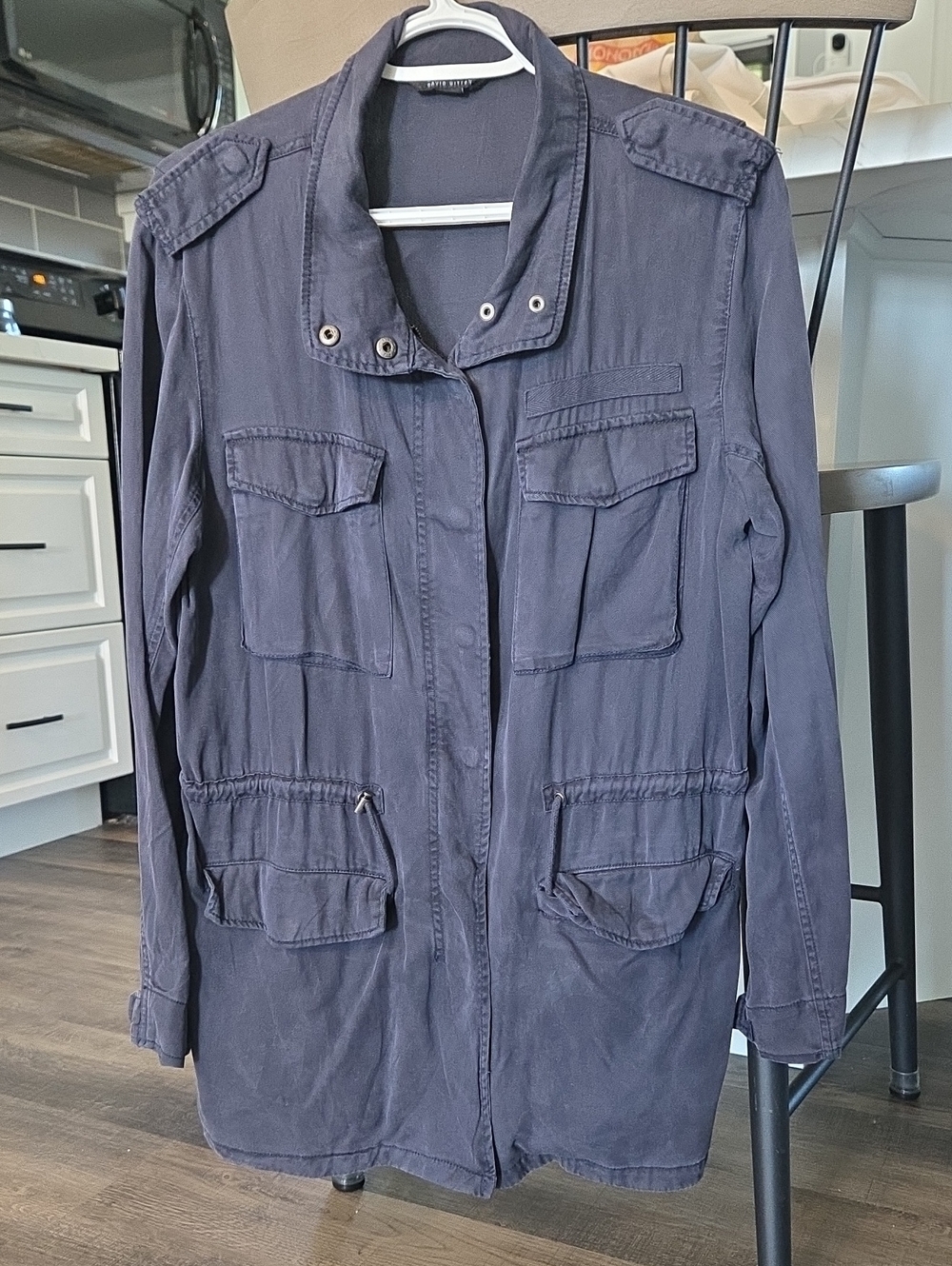 Buffalo David Bitton Navy Utility Jacket with Multiple Pockets